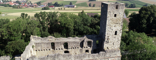 So sieht die Ruine Niederhaus von der Drohne aufgenommen aus. So sieht die Ruine Niederhaus von der Drohne aufgenommen aus.