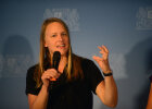 Kathrin Fändrich, Staatliches Bauamt Augsburg, bei der Podiumsdiskussion