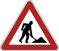 Verkehrszeichen Arbeitsstelle © Wikimedia Commons